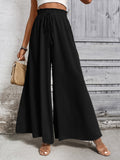 Tied High Waist Wide Leg Pants - Barbara Aleks
