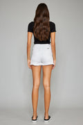 Frayed Hem Denim Shorts - Barbara Aleks