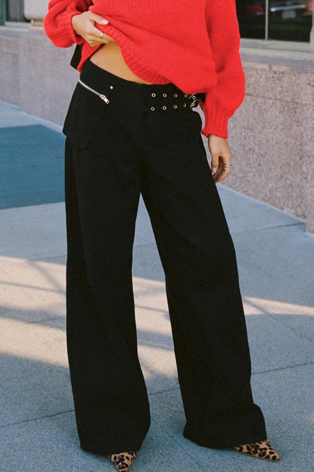 Wide Leg Pants with Pockets - Barbara Aleks
