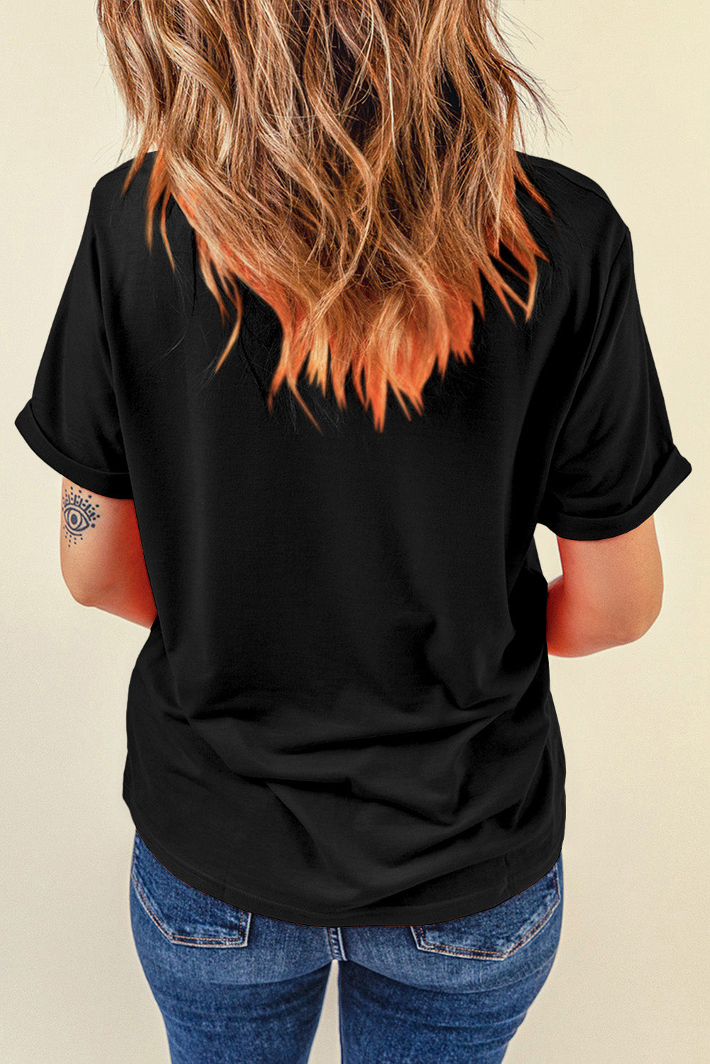 Graphic Round Neck Short Sleeve T-Shirt - Barbara Aleks