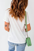 Cowboy Graphic Round Neck Short Sleeve T-Shirt - Barbara Aleks