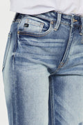 High Rise Cuffed Straight Jeans - Barbara Aleks