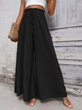 Tied High Waist Wide Leg Pants - Barbara Aleks
