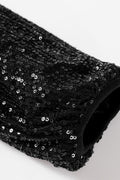 Sequin Zip Up Long Sleeve Jacket - Barbara Aleks