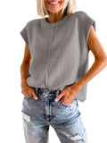 Cap Sleeve Sweater Vest - Barbara Aleks