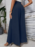 Tied High Waist Wide Leg Pants - Barbara Aleks