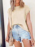 Cap Sleeve Sweater Vest - Barbara Aleks