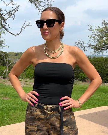 Side Slit Tube Top - Barbara Aleks