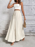Tied High Waist Wide Leg Pants - Barbara Aleks