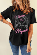 Graphic Round Neck Short Sleeve T-Shirt - Barbara Aleks