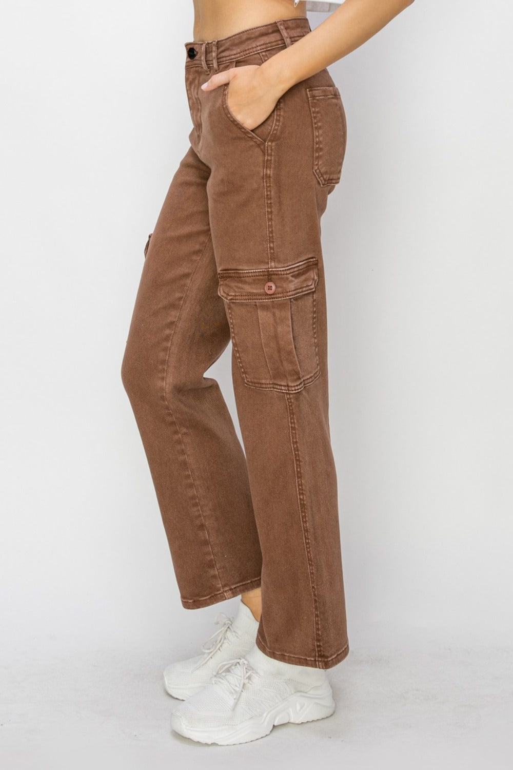 High Rise Cargo Jeans - Barbara Aleks
