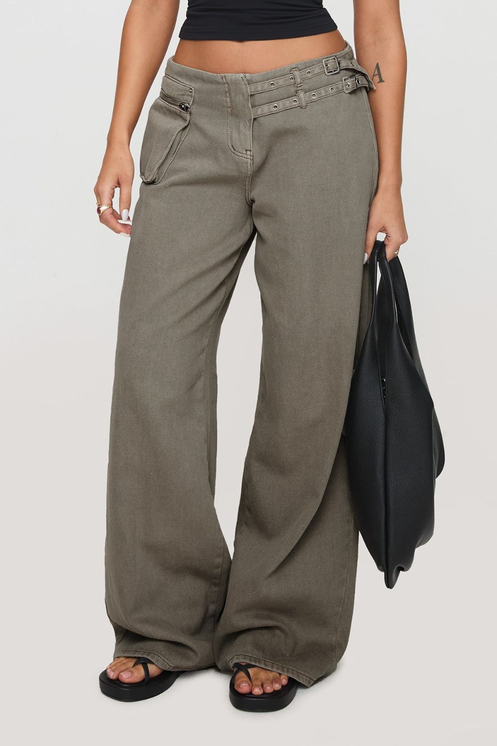 Wide Leg Pants with Pockets - Barbara Aleks