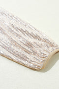 Sequin Zip Up Long Sleeve Jacket - Barbara Aleks