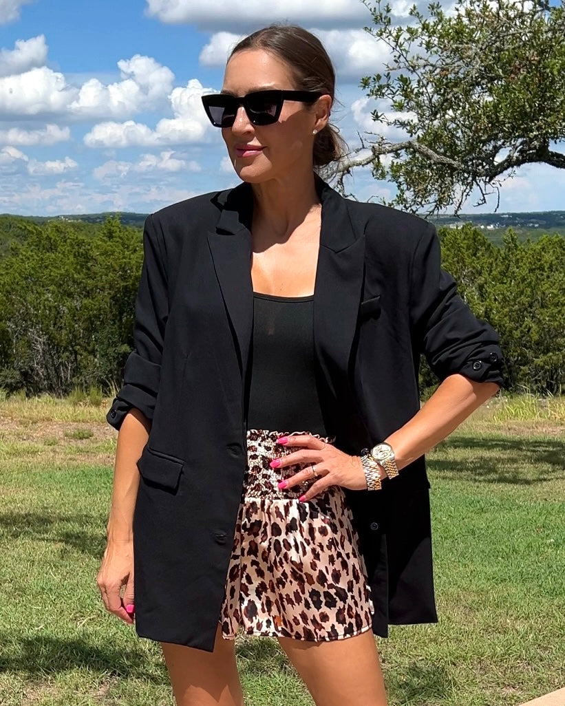 Button Up Long Sleeve Blazer - Barbara Aleks