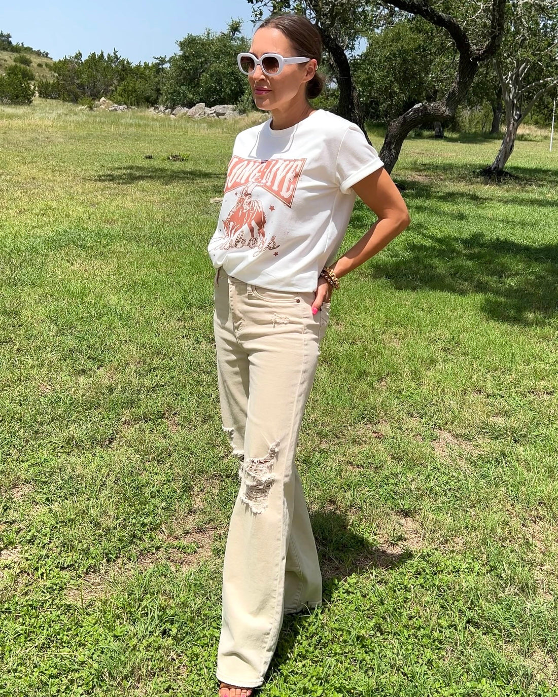 Judy Blue Full Size High Waist Distressed Wide Leg Jeans - Barbara Aleks