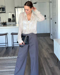 Wide Leg Pants with Pockets - Barbara Aleks