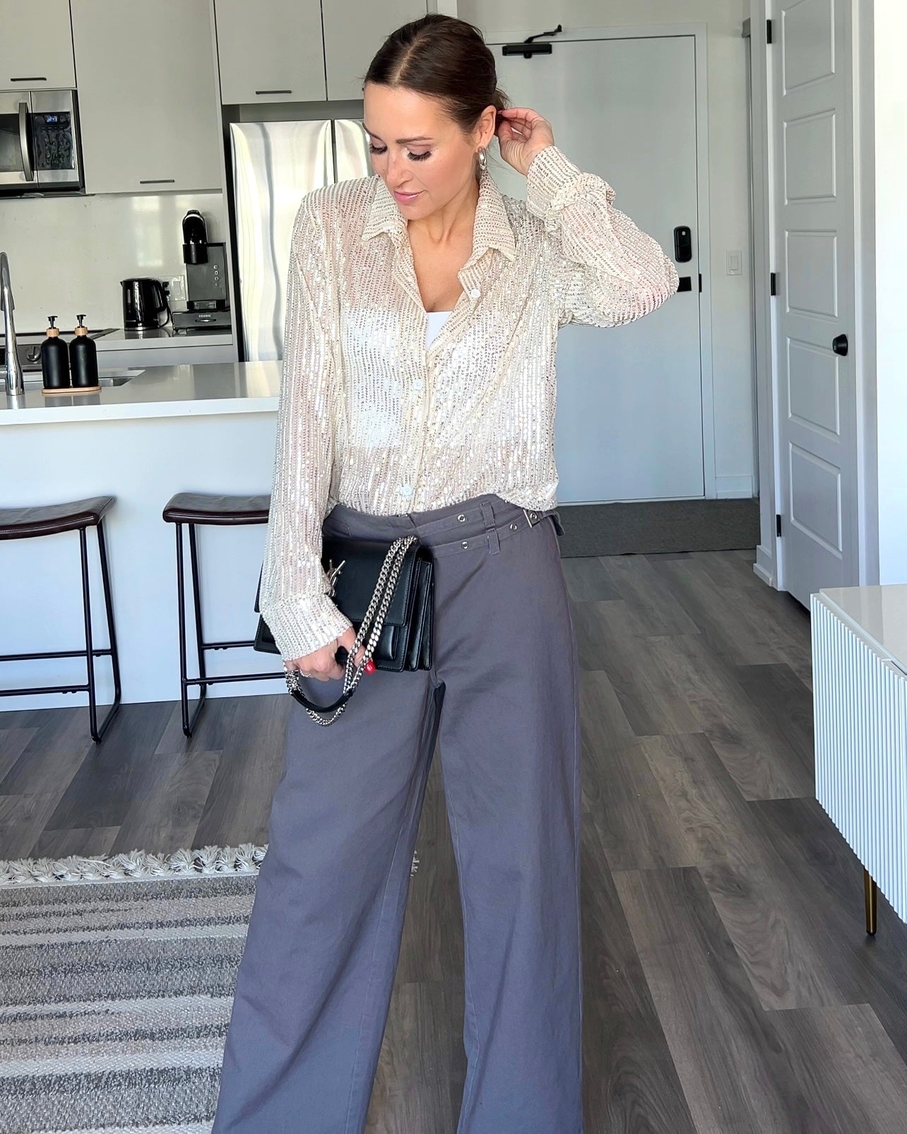 Wide Leg Pants with Pockets - Barbara Aleks