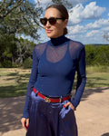 Turtleneck Long Sleeve Top - Barbara Aleks