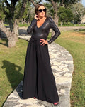 Tied High Waist Wide Leg Pants - Barbara Aleks