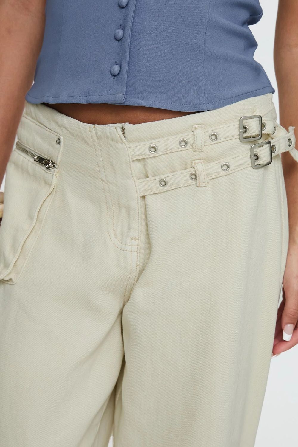 Wide Leg Pants with Pockets - Barbara Aleks