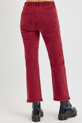 High Rise Straight Jeans with Patch Pockets - Barbara Aleks