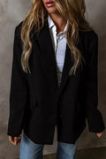 Button Up Long Sleeve Blazer - Barbara Aleks
