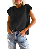 Cap Sleeve Sweater Vest - Barbara Aleks