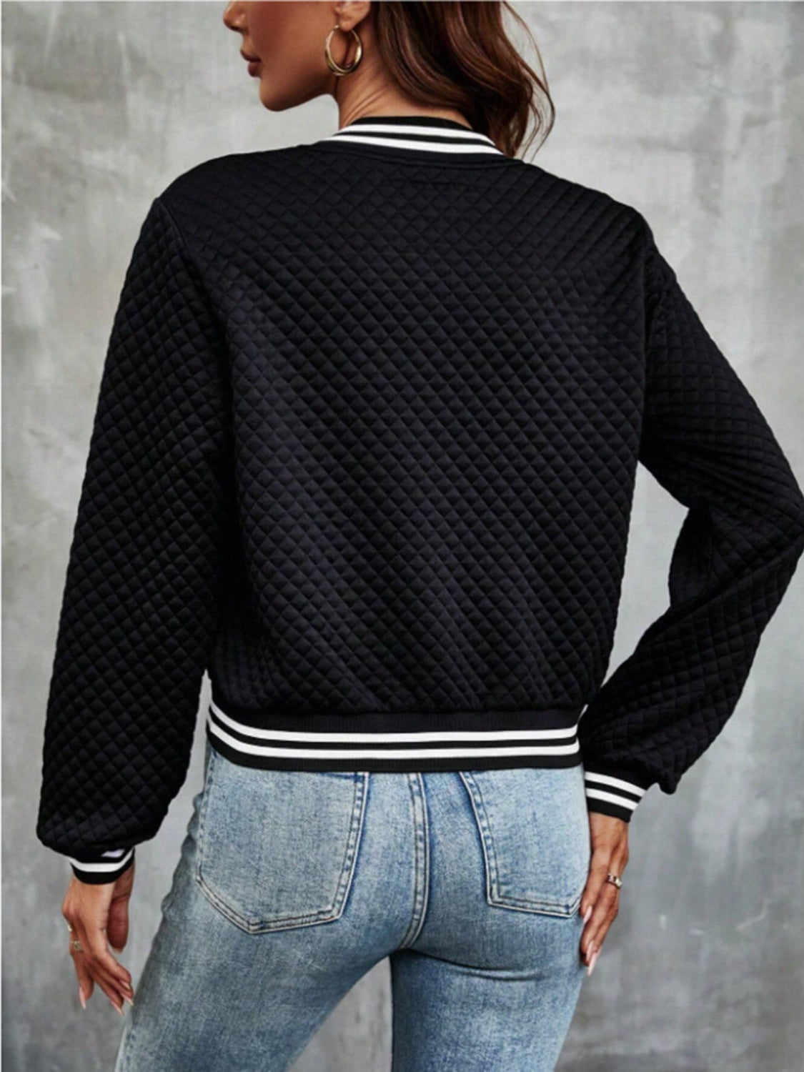 Zip Up Long Sleeve Jacket - Barbara Aleks
