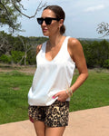 Scoop Neck Wide Strap Tank - Barbara Aleks