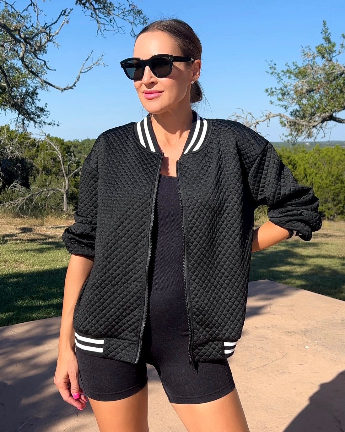 Zip Up Long Sleeve Jacket - Barbara Aleks
