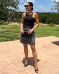 Leopard Print High-Waisted Bermuda Shorts - Barbara Aleks
